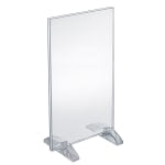 Azar Displays Dual-Stand Acrylic Vertical/Horizontal Sign Holders, 8 1/2in x 14in, Clear, Pack Of 10