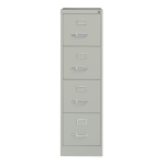 Hirsh 22inD Vertical 4-Drawer File Cabinet, Light Gray