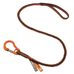 Ergodyne Squids 3100F(x) Standard Tool Lanyards, 10 Lb, Orange/Gray, Pack Of 6 Lanyards