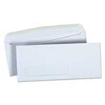 Universal #9 Business Envelopes, Window, Gummed Closure, White, Box Of 500