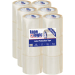 Tape Logic Acrylic Label Protection Tape, 1.8 mils, 3in Core, 4in x 72 Yd., Clear, Case Of 18