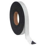 MasterVision Magnetic Adhesive Tape, 1/2in x 50ft, Black