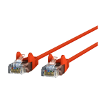 Belkin Slim - Patch cable - RJ-45 (M) to RJ-45 (M) - 14 ft - UTP - CAT 6 - molded, snagless - orange