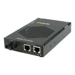 Perle S-1110DPP-S2ST10 - Fiber media converter - GigE - 10Base-T, 1000Base-LX, 1000Base-LH, 100Base-TX, 1000Base-T - ST single-mode / RJ-45 - up to 6.2 miles - 1310 nm