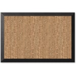 MasterVision Kamashi Cork Bulletin Board, 24in x 36in, Wood Frame With Brown Finish