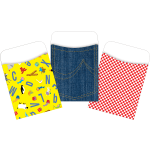 Barker Creek Peel & Stick Library Pockets, 3-1/2in x 5-1/8in, Party Pack, Set Of 90 Pockets