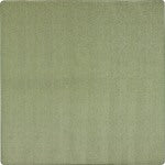 Joy Carpets Kid Essentials Solid Color Square Area Rug, Endurance, 6ft x 6ft, Sage