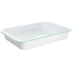 Martha Stewart Rectangular Container, 2-5/16inH x 13inW x 9inD, White/Mint