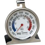 TruTemp Oven Dial Thermometer - Hanging Hole, Built-in Stand - Red