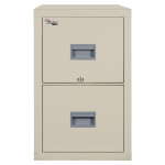 FireKing Patriot 25inD Vertical 2-Drawer Fireproof File Cabinet, Metal, Parchment, Dock To Dock Delivery