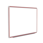 Ghent DecoAurora Magnetic Dry-Erase Whiteboard, Porcelain, 48in x 96in, White, Red Aluminum Frame