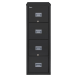 FireKing Patriot 31-5/8inD Vertical 4-Drawer Letter-Size File Cabinet, Black, Dock-to-Dock Delivery