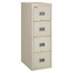 FireKing Patriot 31-5/8inD Vertical 4-Drawer Legal-Size File Cabinet, Parchment, Dock To Dock Delivery