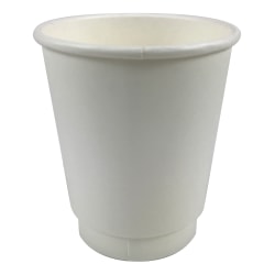 Generic Paper Cups Disposable Hot Cups With Lids, 4 Oz, White, Case Of 1,000