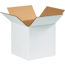 Partners Brand Corrugated Boxes, 9in x 9in x 9in, White, Pack Of 25 Boxes