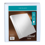 Office Depot Brand EverBind View 3-Ring Binder, 1 1/2in D-Rings, White