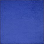 Joy Carpets Kid Essentials Solid Color Square Area Rug, Endurance, 6ft x 6ft, Royal Blue