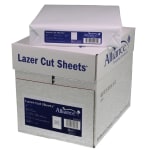 Alliance Processed Lazer Cut Sheet Copy Paper, 8.5 x 11, 20 lb., 92+ Bright, Perforated every 3-2/3in, 500 Sheets Per Ream, Carton of 5 Reams.