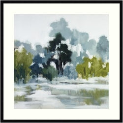 Amanti Art Breezy Landscape Trees III by Allison Pearce Wood Framed Wall Art Print, 25inH x 19inW, Natural