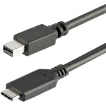 StarTech.com 1 m / 3.3 ft. USB-C to Mini DisplayPort Cable - 4K 60Hz - Black - USB 3.1 Type-C to Mini DP Adapter Cable - mDP Cable - USB-C to Mini DisplayPort Cable and adapter in one - USBC to mDP cable supports resolutions up to 4K 60Hz