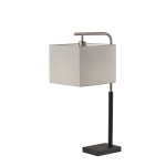 Adesso Flora Table Lamp, 26-1/2inH, Taupe/Black