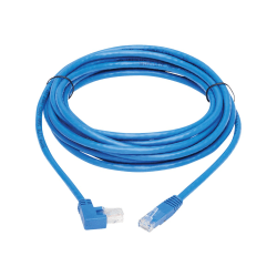 Tripp Lite N204-020-BL-RA Right-Angle Cat6 Ethernet Cable - 20 ft., M/M, Blue - First End: 1 x RJ-45 Male Network - Second End: 1 x RJ-45 Male Network - 1 Gbit/s - Patch Cable - Gold Plated Contact - 24 AWG - Blue