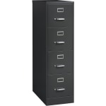 Lorell Fortress 26-1/2inD Vertical 4-Drawer File Cabinet, Charcoal