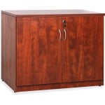 Lorell Essentials 36inW Storage Cabinet, Cherry