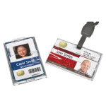 SKILCRAFT Smart Card Holder, 2 1/8in x 3 1/2in, Clear, Box Of 250 (AbilityOne 8455-01-645-2732)