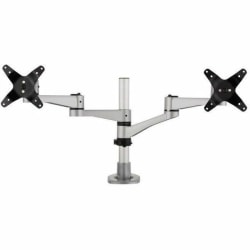 ViewSonic LCD-DMA-001 Monitor Desk Mounting Arm for 2 Monitors up to 24 Inches Each, VESA Compatible, Full Ergonomic Adjustability, 2-in-1 Mounting Base, and Built-In Cable Management - Dual Monitor Mounting Arm for Two Monitors up to 24in Each