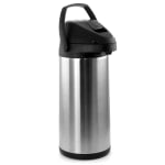 MegaChef 5 L Stainless-Steel Airpot Hot Water Dispenser For Coffee And Tea, Silver/Black