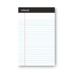 Universal Premium Ruled Writing Pads, Narrow Rule, 5in x 8in, White, Pack Of 6 Pads