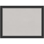 Amanti Art Cork Bulletin Board, 31in x 23in, Gray, Corvino Black Narrow Wood Frame