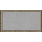 Amanti Art Magnetic Bulletin Board, Steel/Aluminum, 26in x 14in, Parisian Silver Wood Frame