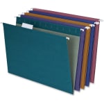 Pendaflex Reinforced Polylaminate Hanging File Folders, 3/4in Expansion, Letter Size, 1/5 Tab Cut, Assorted Colors, Box Of 20 Folders