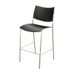 Mayline Escalate Series Stackable Stool, Black/Silver, Set Of 2