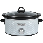 Brentwood SC-140W Scallop Pattern 4.5 Quart Slow Cooker, White - 220 W1.13 gal - Cooking - White