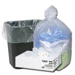 Webster Ultra Plus 8 mil Trash Bags, 10 gal, 24inH x 24inW, Natural, 500 Bags