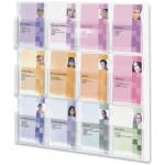 Safco Reveal 12-Pocket Break-Resistant Plastic Booklet Display Rack, Clear