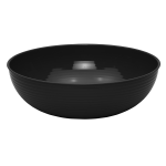 Cambro Camwear Round Ribbed Bowls, 23in, Black, Set Of 4 Bowls