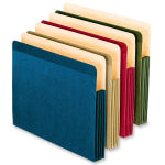 Oxford Expanding File Pockets, Letter Size, 3 1/2in Expansion, 100% Recycled, Assorted, Box Of 4