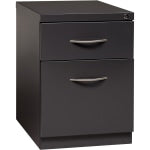 Lorell Premium 20inD Vertical 2-Drawer Mobile Pedestal File Cabinet, Charcoal