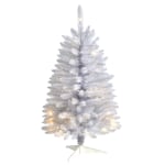 Nearly Natural Slim Artificial Christmas Tree, 3ft, White