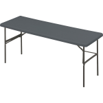 Iceberg IndestrucTable TOO 1200-Series Folding Table, 72inW x 24inD, Charcoal Gray