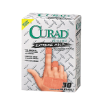 CURAD Extreme Hold Bandages, Assorted Sizes, Box Of 30