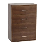 IRIS 4-Drawer Dresser, 32-15/16inH x 23-1/4inW x 13-13/16inD, Brown