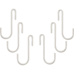 Range Kleen C48 Pot Rack Hooks - Chrome - Pack of 6 - for Utensil - Chrome - 6 / Pack