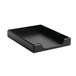 Rolodex Wood Tones Front-Load Letter-Size Tray, Black