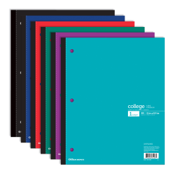 Office Depot Brand Composition Notebook, 9-3/4in x 7-1/2in, Wide Ruled, 100 Sheets, Green