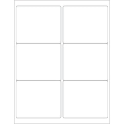 Tape Logic Laser Labels, LL203, Rectangle, 4in x 3 1/3in, Glossy White, Case Of 600